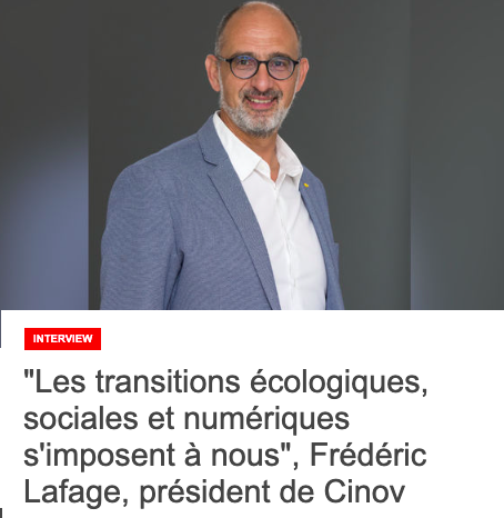 Frédéric LAFAGE, Président de la fédération CINOV, interviewé par Le Moniteur.